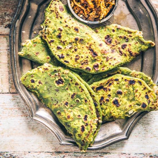 Palak Paneer Paratha
