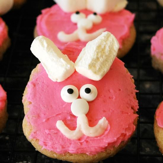 GF Vegan Easter Bunny Sugar Cookies