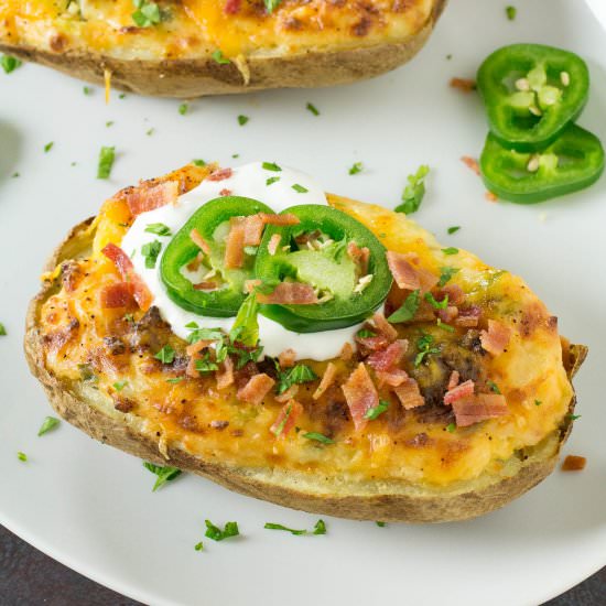 Jalapeno Popper Twice Baked Potato