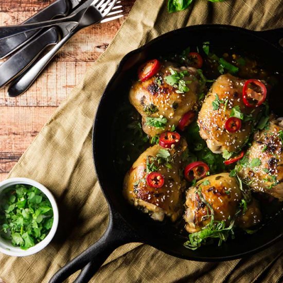 Sesame Lime Chicken Thighs