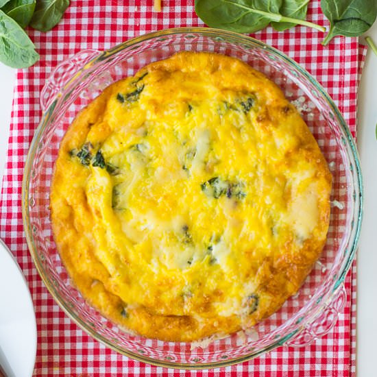 frittata with spinach and parmesan