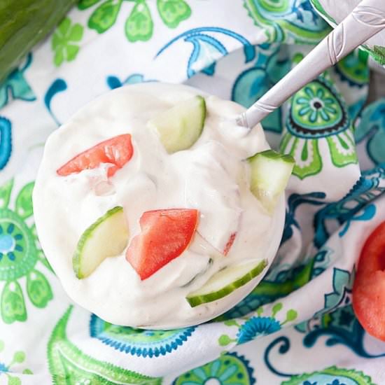 Raita Tomato Cucumber Yogurt Salad