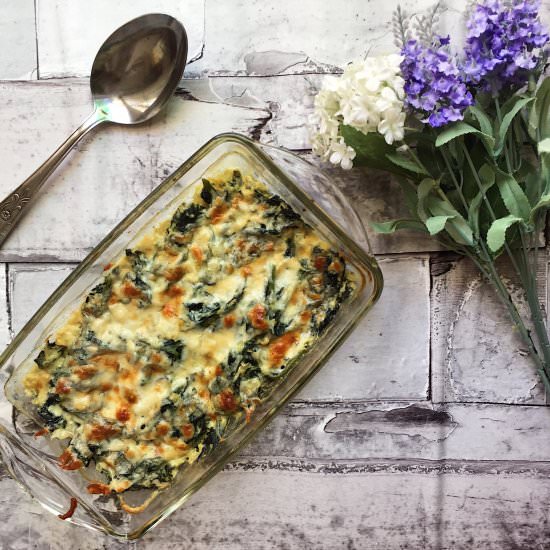 Cheesiest Spinach Gratin