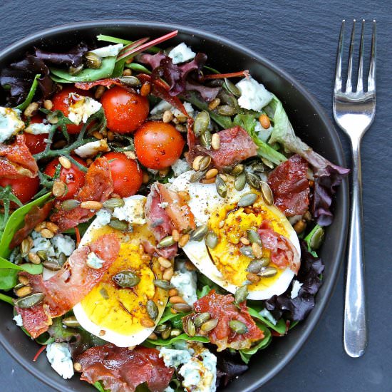 Goose Egg Prosciutto Cheese Salad
