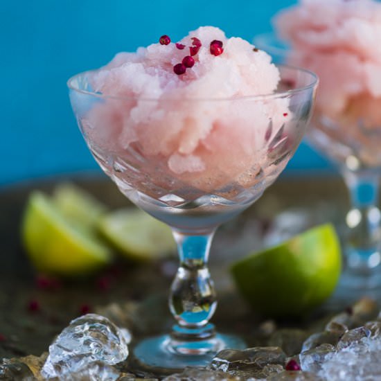 Frosé with Rose and Pink Peppercorn