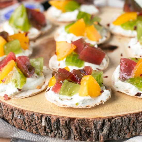 Heirloom Whipped Goat Cheese Bites