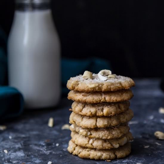 Eggless Coconut Cashew Cookies