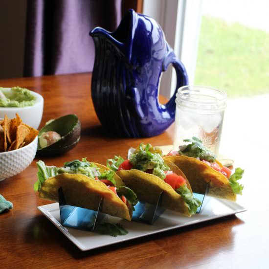 Spicy black bean tacos