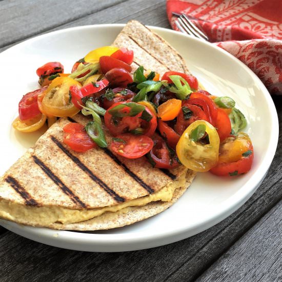 Grilled Hummus Quesadilla