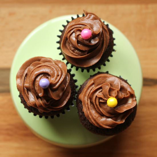 Mini Devil’s Food Cupcakes