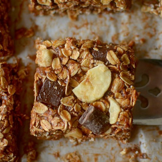 No-Bake Nutella Banana Granola Bars