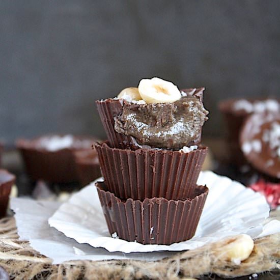 Choc Hazelnut Almond Butter Cups