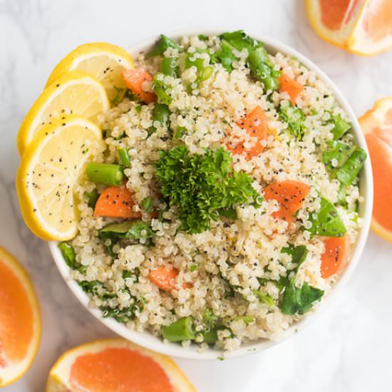 Orange Zest Spring Quinoa Salad