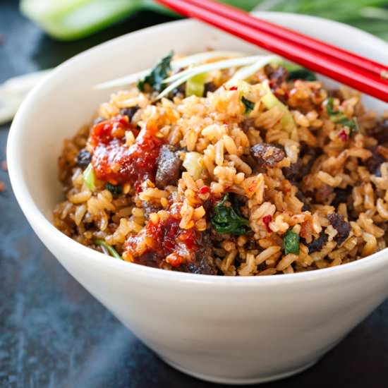 Spicy Garlic Beef Bibimbap