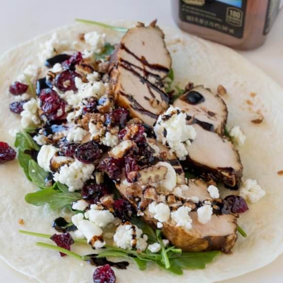 Balsamic Chicken Goat Cheese Wraps