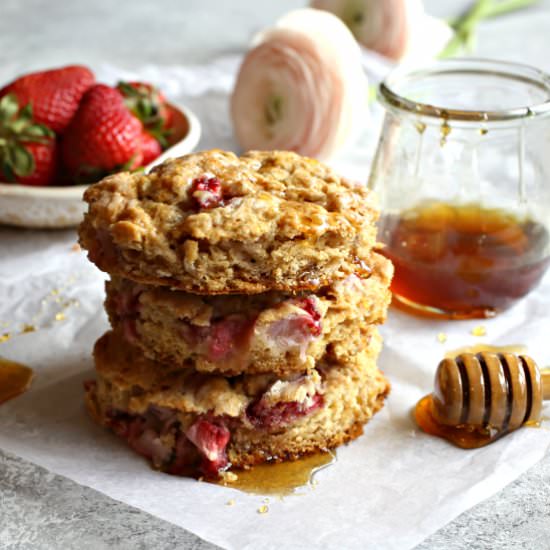 Strawberry and Honey Oat Scones