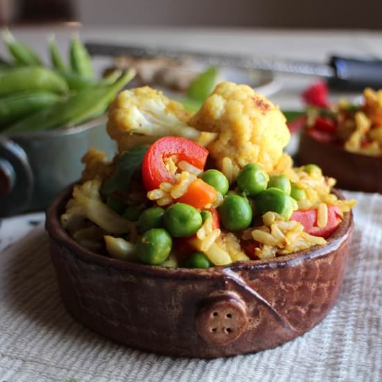 Vegetable packed Indian Fried Rice