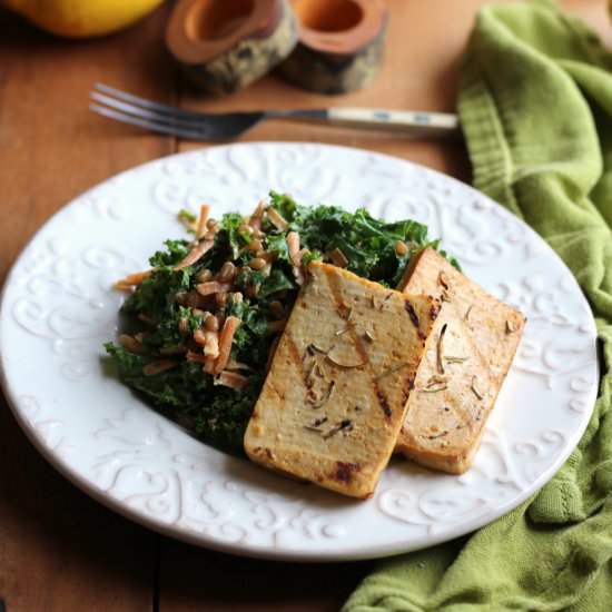 Grilled Tofu with Lemon & Rosemary