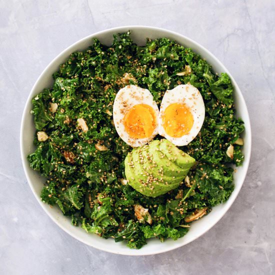 Lemon Miso Kale Salad