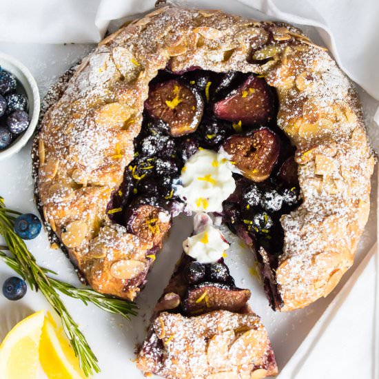 Fig Blueberry Almond Galette
