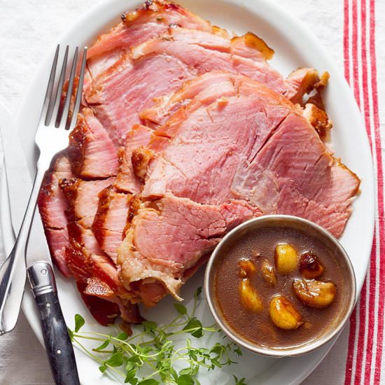 Honey Balsamic Garlic Baked Ham