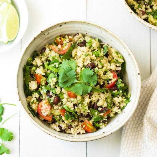 Quinoa Black Bean Salad {Vegan}