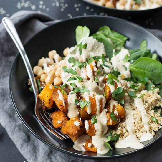 Butternut Squash Tahini Bowls