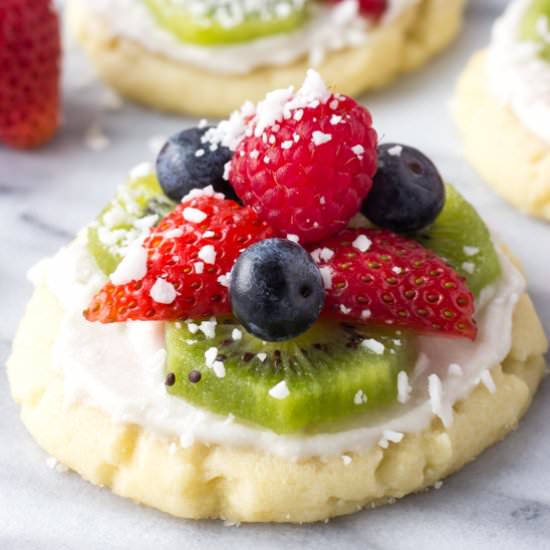 Individual Fruit Pizzas w/ Coconut Whip