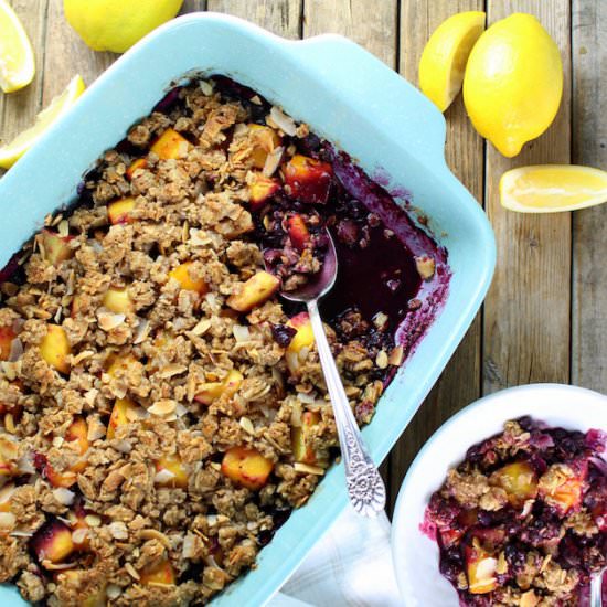 Blueberry Mango Coconut Crumble
