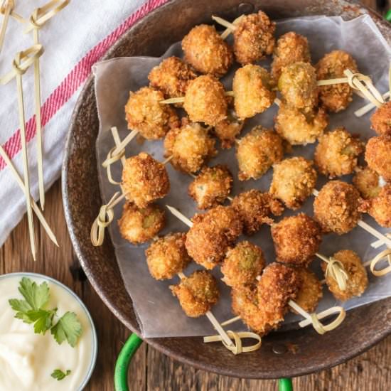 Fried Blue Cheese Stuffed Olives