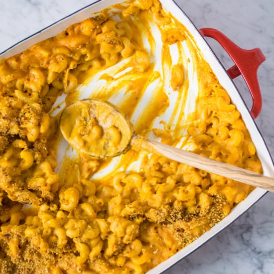 Roasted Garlic & Sweet Potato Mac