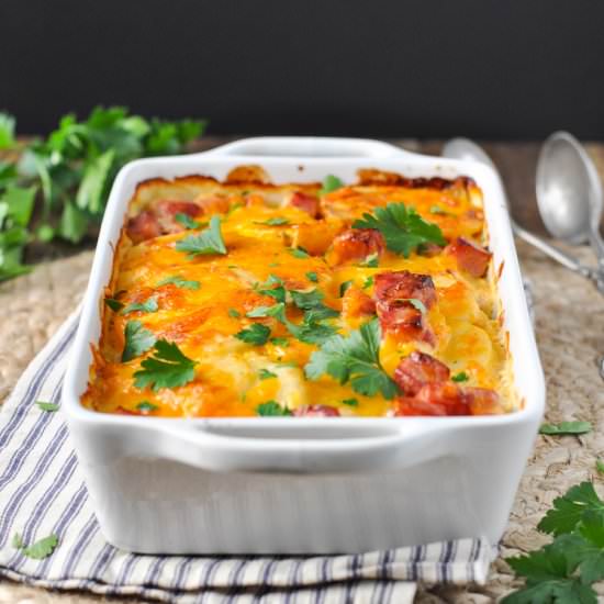 Ham & Cheddar Scalloped Potatoes