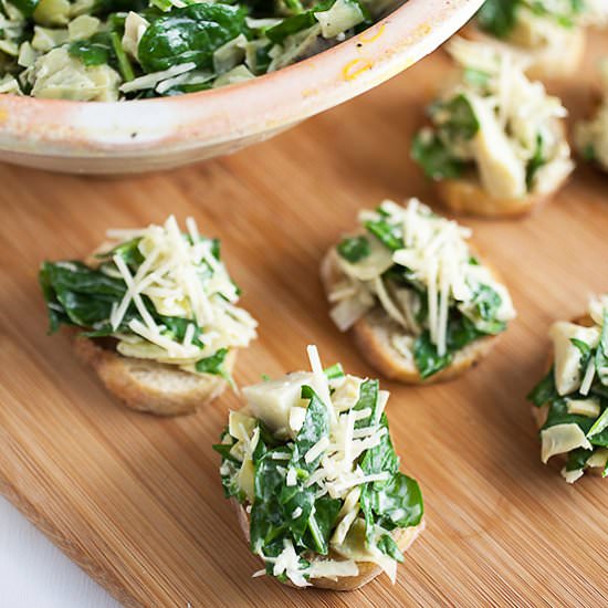 Lemony Spinach Artichoke Dip