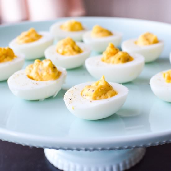 Maple Horseradish Deviled Eggs