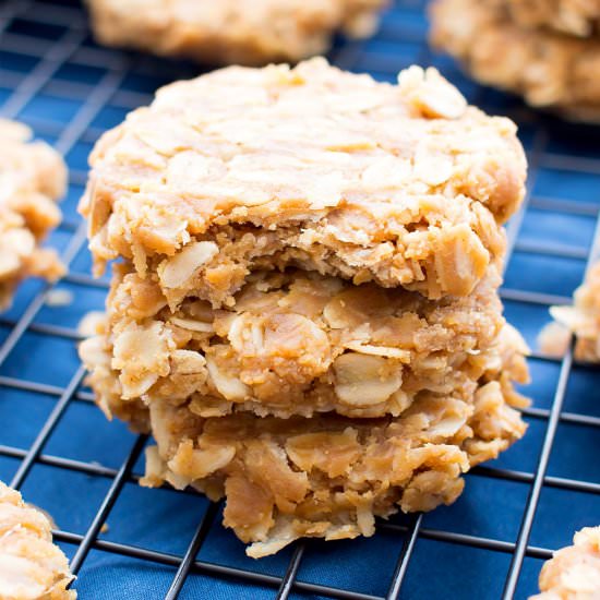 No Bake PB Oatmeal Cookies