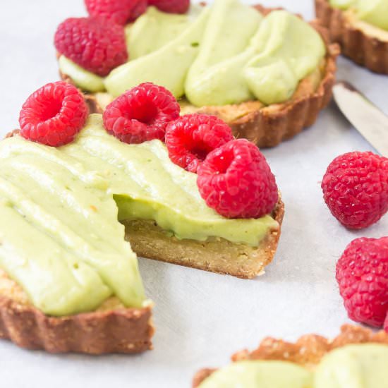 Raspberry & Pistachio Tarts