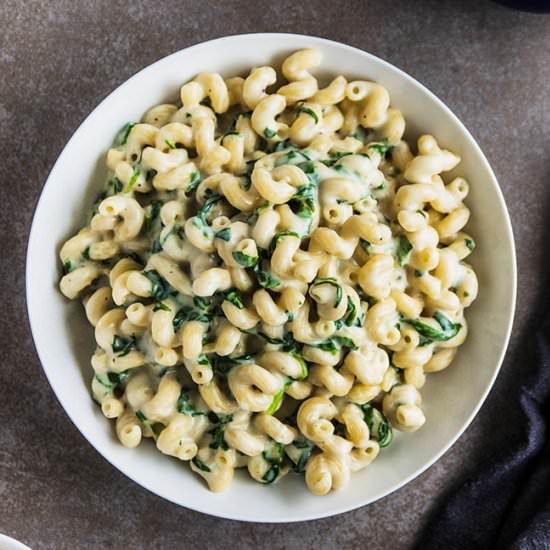 Parmesan Spinach Mac and Cheese