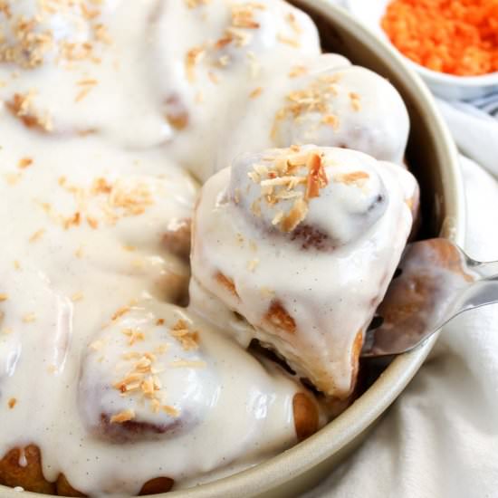 Carrot Cake Cinnamon Rolls
