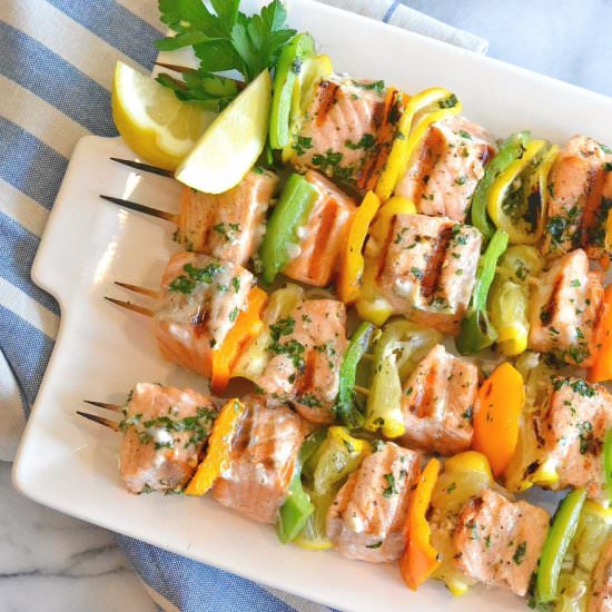 Easy Salmon Kebabs