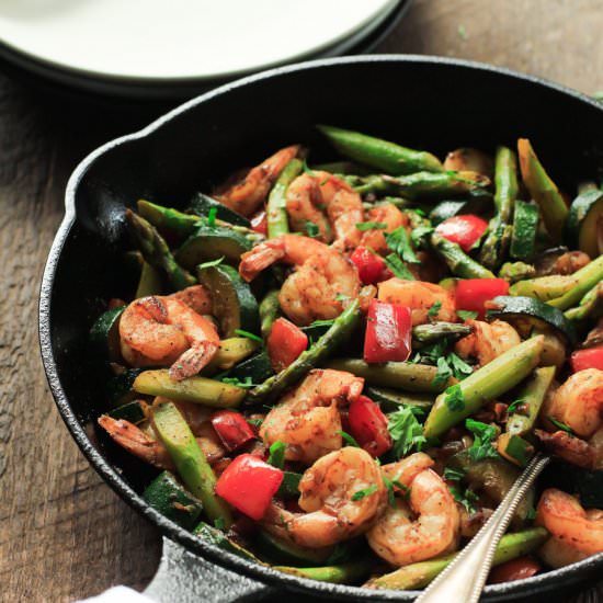 Shrimp Vegetable Skillet