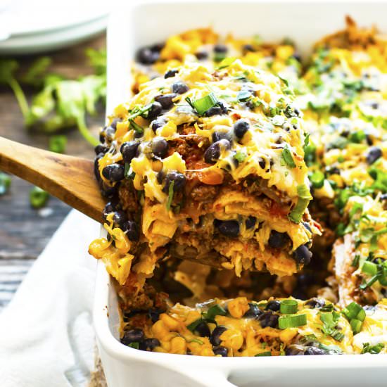 Ground Turkey Mexican Lasagna