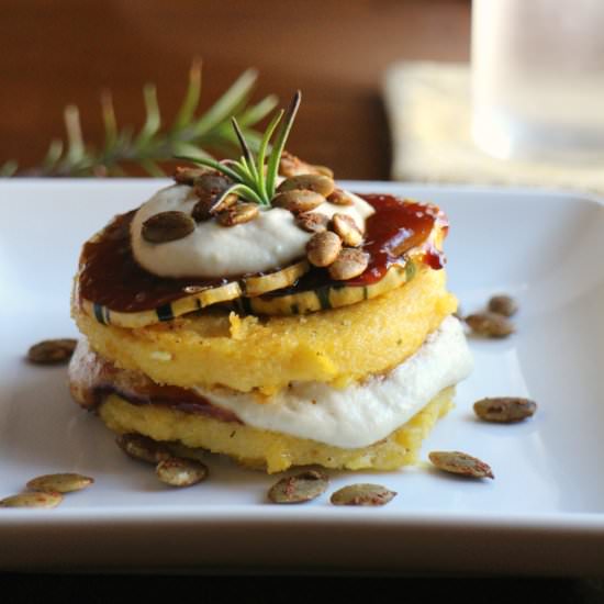 Polenta Stacks with BBQ Squash