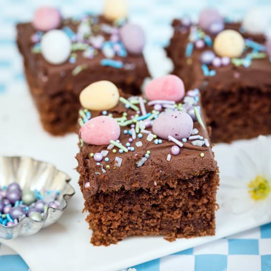 Malted Milk Chocolate Sheet Cake