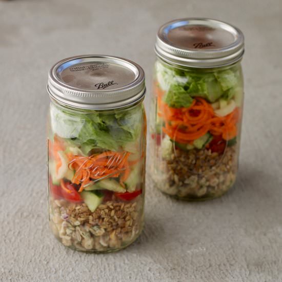 Chickpea Mason Jar Salads