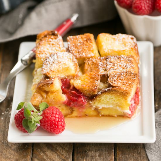 Raspberry Mascarpone French Toast