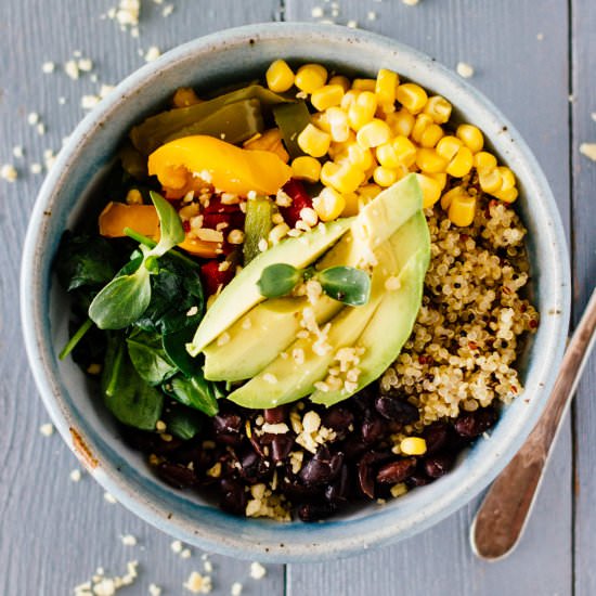 Meal Prep Black Bean Quinoa Bowls