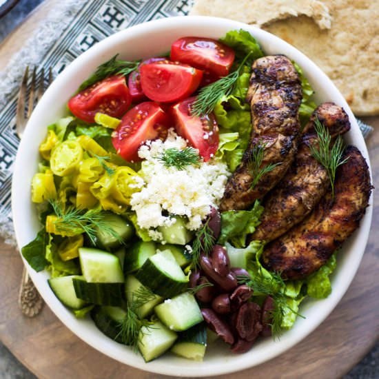 Grilled Greek Chicken Salad