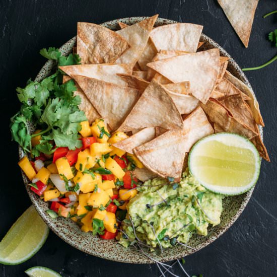 Oil-free Baked Tortilla Chips