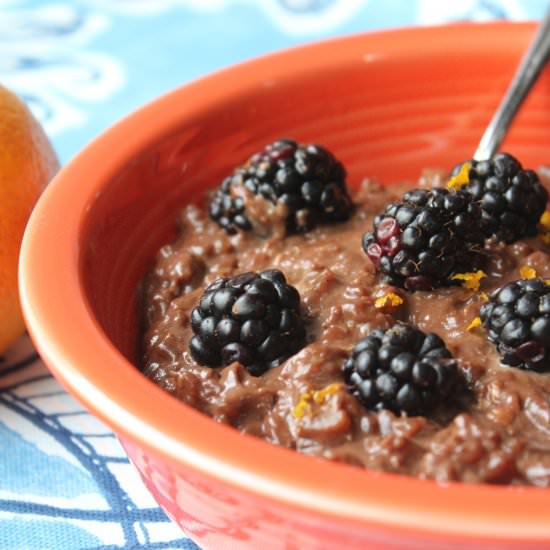 Chocolate Orange Rice Pudding