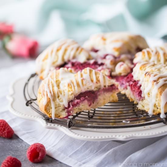 Raspberry Rose Scones